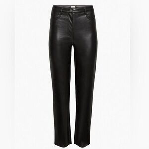 Aritzia Wilfred Melina High Rise Faux Leather Pant
